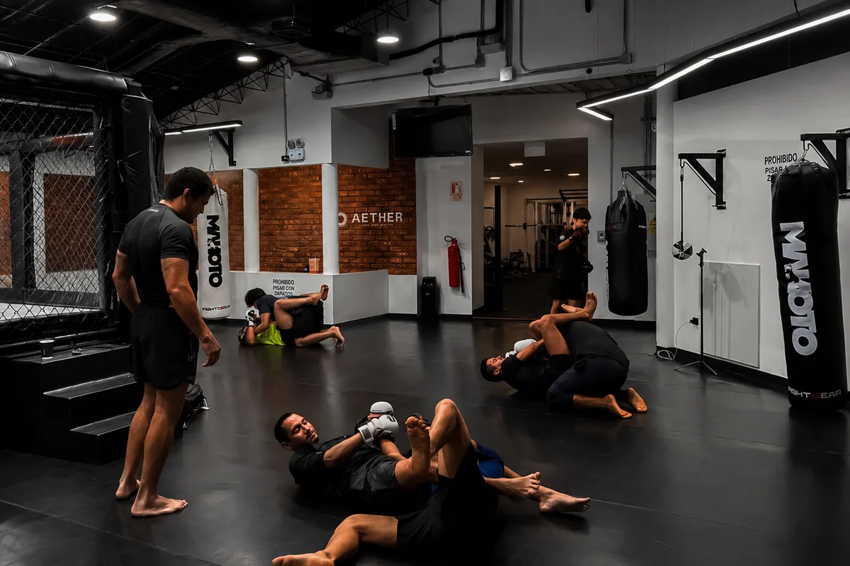 Área de tatami — clase de Jiu Jitsu